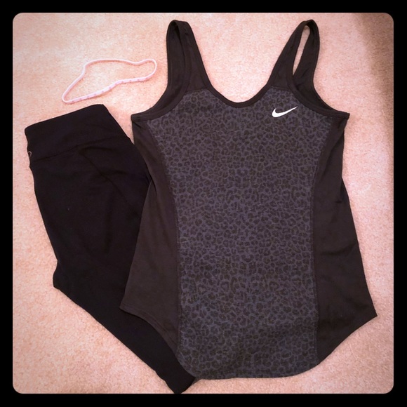 nike animal print tank